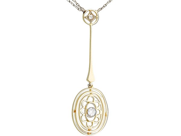 Antique Pendant Necklace with Diamonds