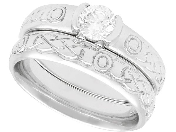 White Gold Diamond Band Set