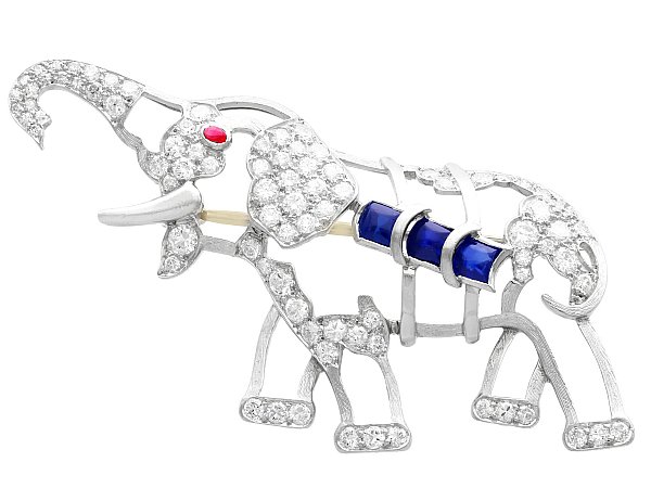 Antique Elephant Brooch