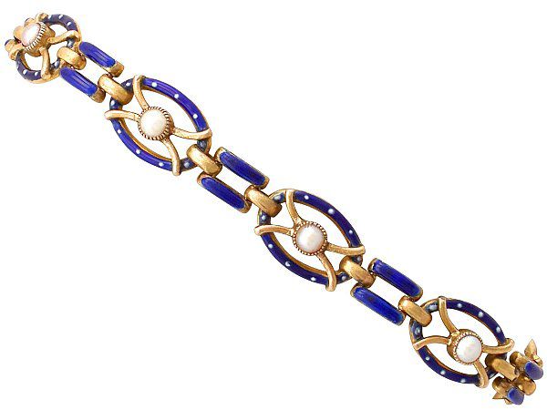 Victorian Gold Enamel Bracelet