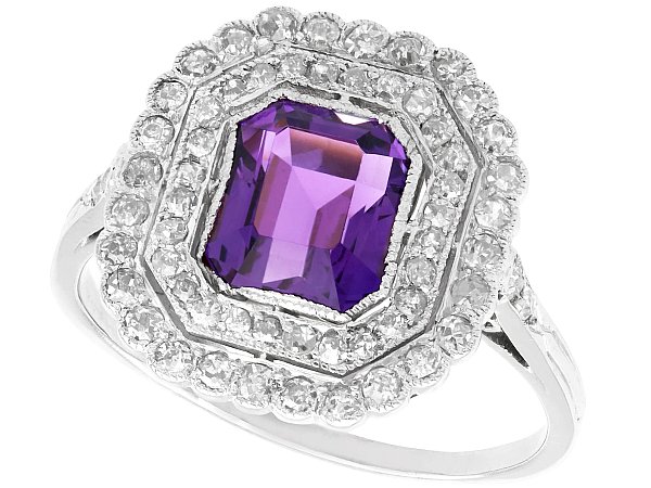 1920s Amethyst and Diamond Ring