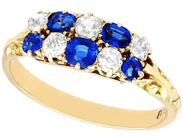 Victorian Sapphire and Diamond Ring