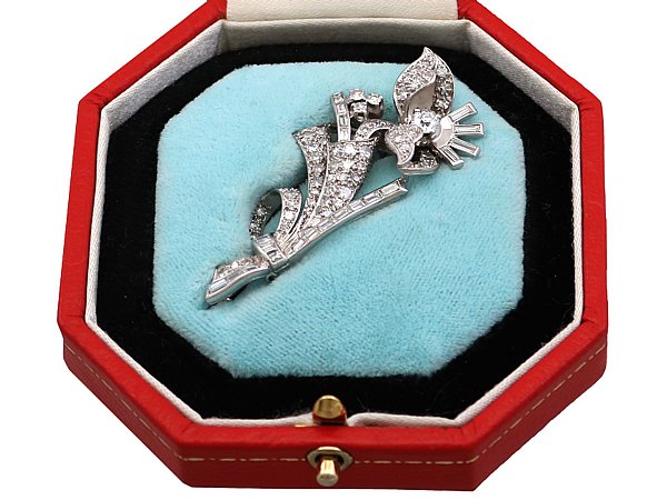 Art Deco Floral Brooch
