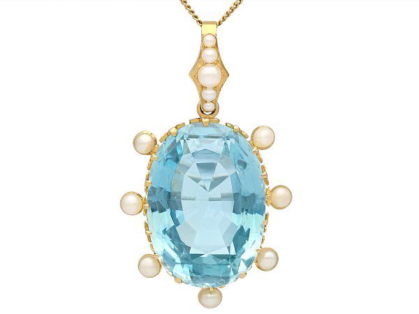 Edwardian Aquamarine Pendant 
