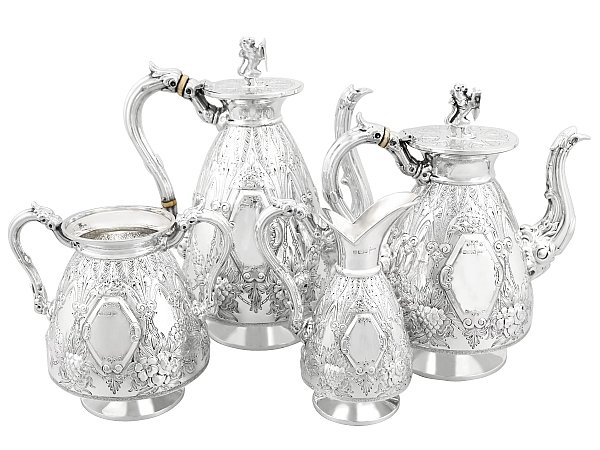 19th century sterling silver tea set