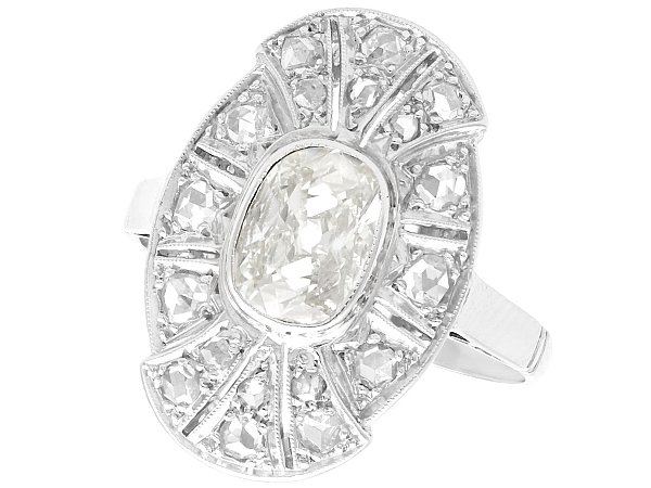 Old European Cut Diamond Platinum Ring