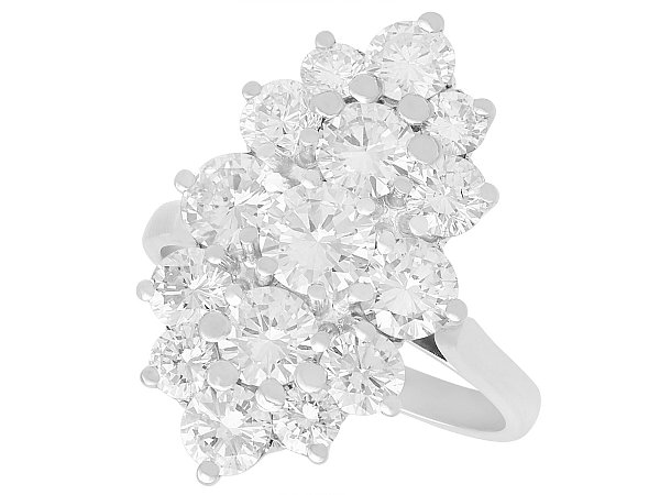 Vintage White Gold Diamond Cocktail Ring