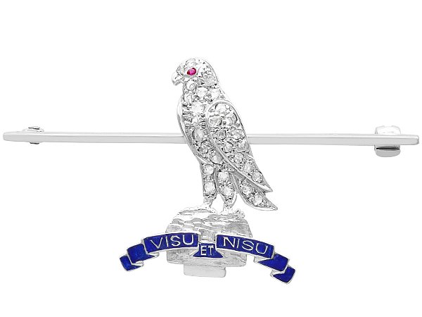 Diamond Regimental Brooch for Sale