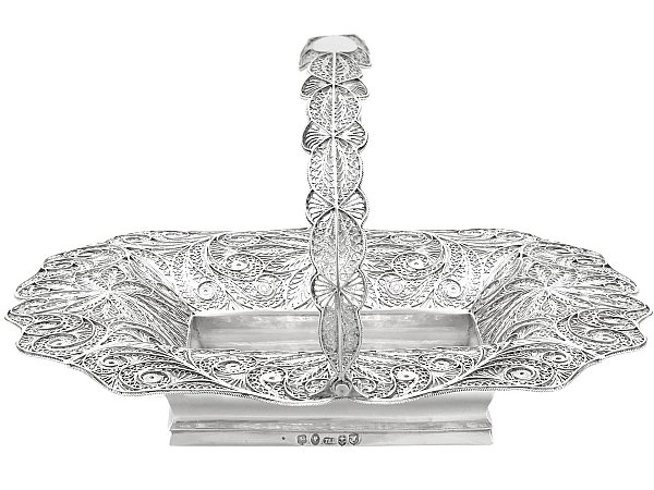 Silver Filigree Basket 