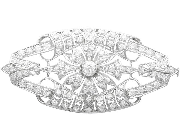 Antique Diamond Plaque Brooch 