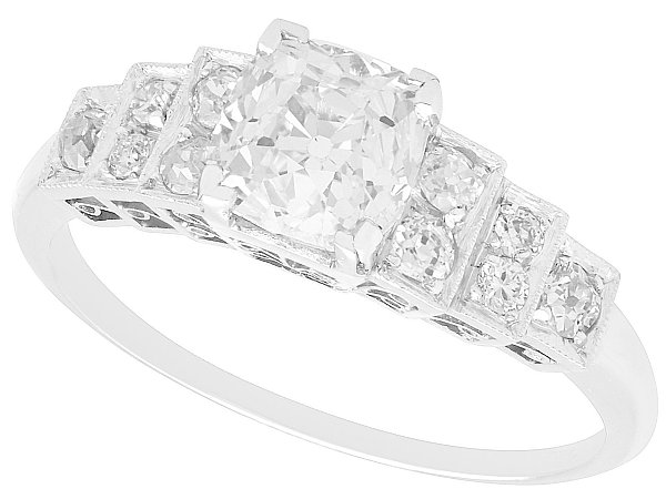 Old European Cut Diamond Platinum Ring