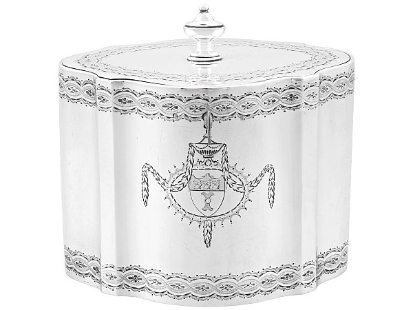 18th Century Tea Caddy in Silver