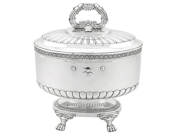 Swedish Silver Biscuit Box Antique