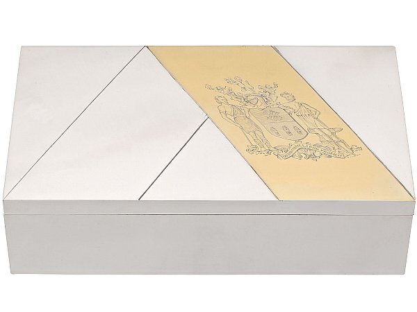 1990s Silver Jewellery Box Vintage
