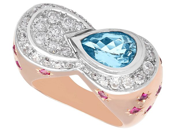 Retro Aquamarine Ring