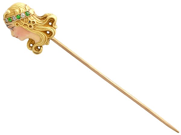 Art Nouveau Pin Gold for Sale