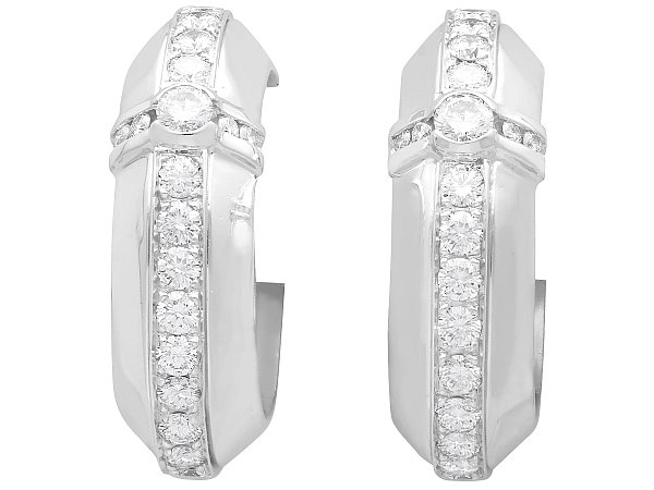 Vintage Diamond Hoop Earrings