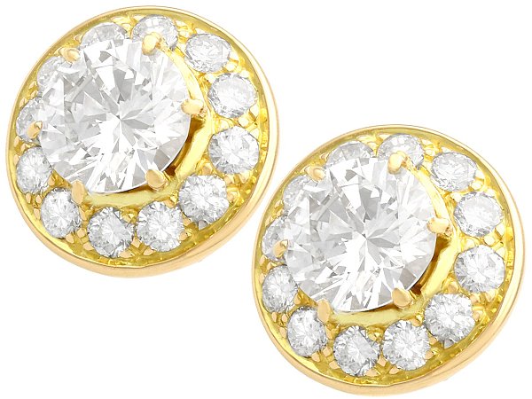Vintage Illusion Earrings Diamond