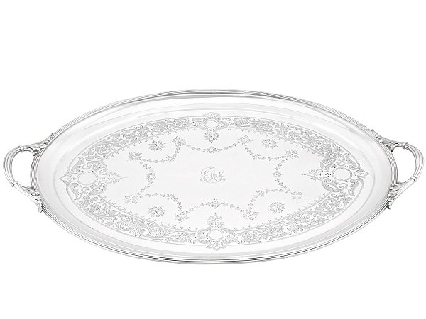 Sterling Silver Tray Engraved