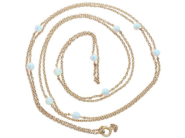 Antique Opal Gold Chain