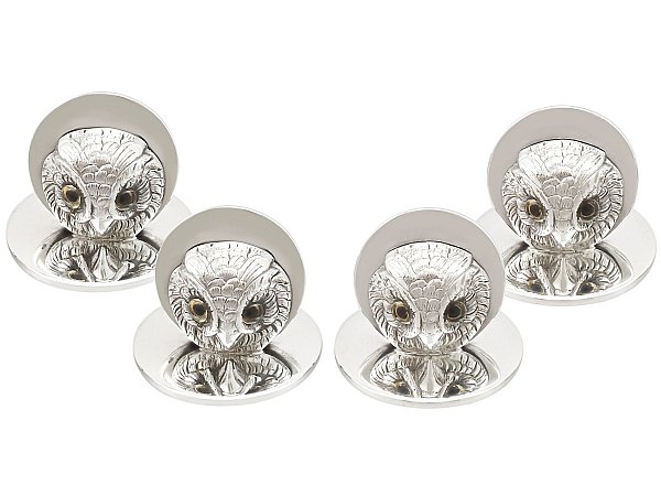 Silver Owl Menu Holders
