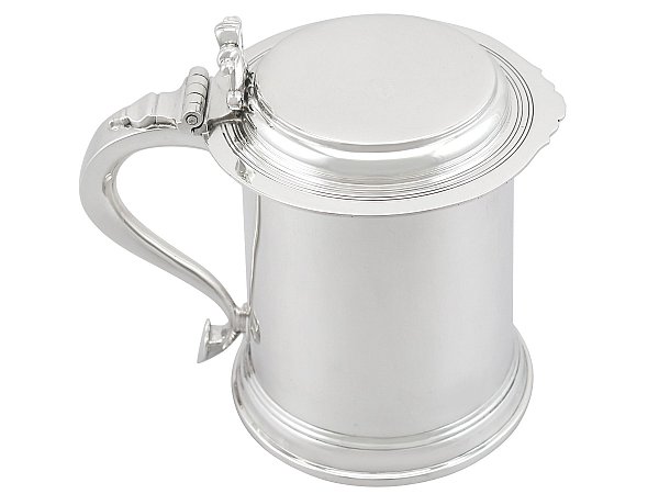 Antique Silver Lidded Tankard 