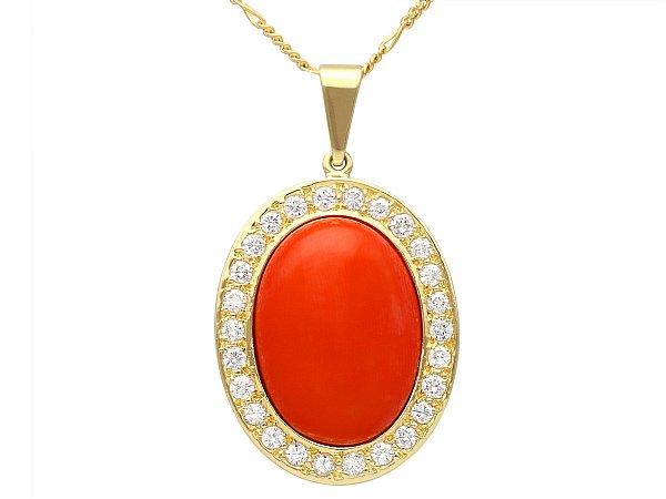 Coral Pendant UK Vintage
