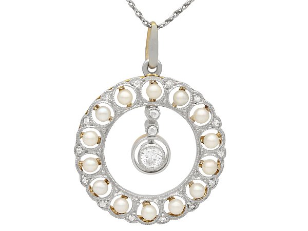 Circular Diamond Pendant Antique