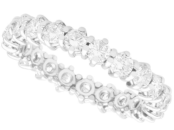 White Gold Full Eternity Ring Vintage 