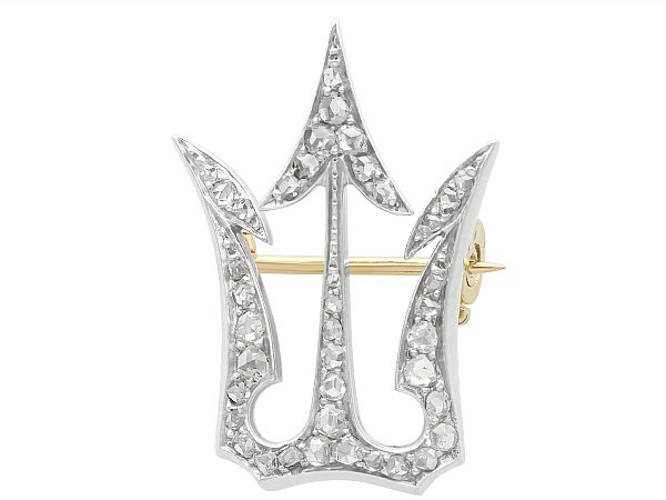 Antique Arrow Brooch with Diamonds