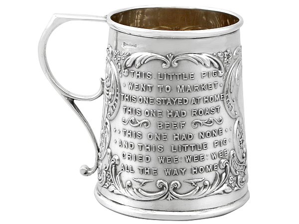 Edwardian Silver Christening Mug