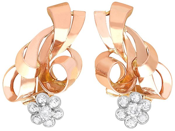 Rose Gold Diamond Earrings UK
