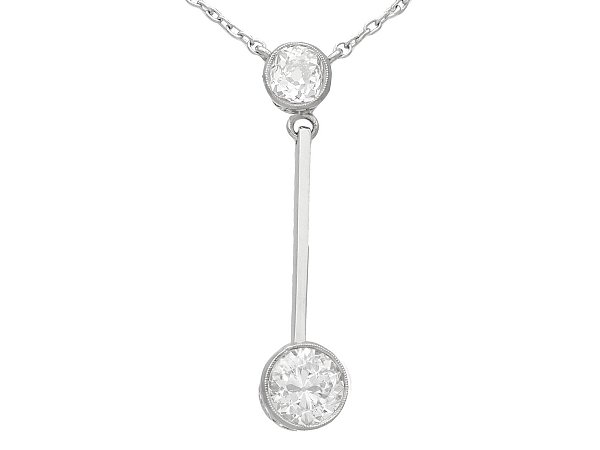 Antique Diamond Drop Necklace