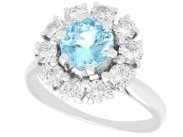 Vintage Aquamarine Engagement Ring