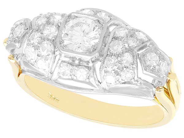 Vintage Horizontal Diamond Ring
