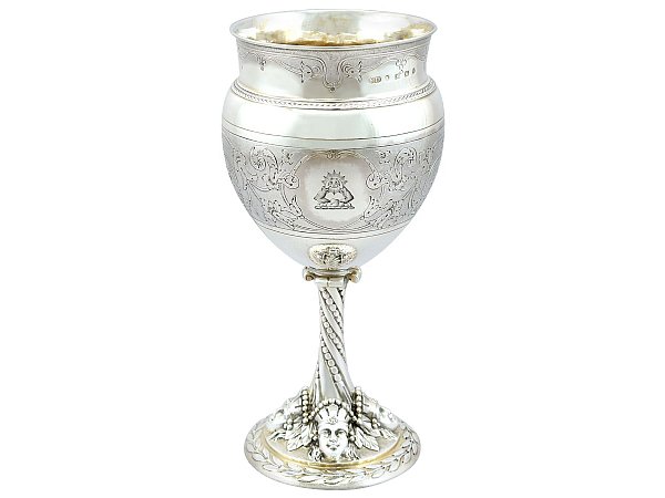 Antique Gilt Goblet Stering Silver 
