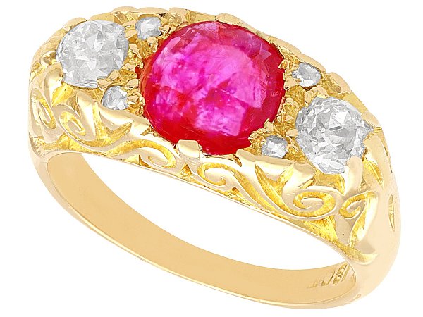 1930s Ruby Ring Yellow Gold