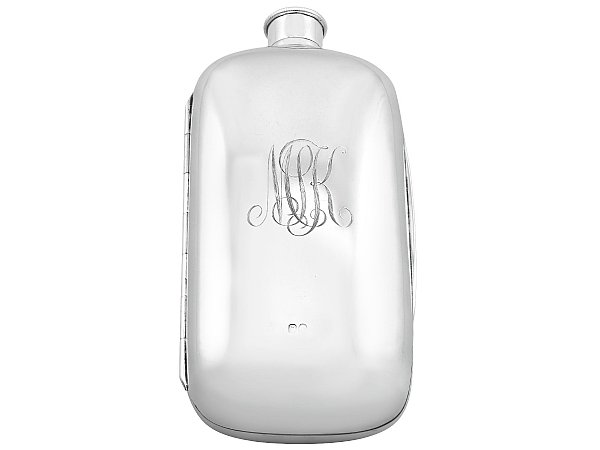 Antique Silver Sandwich Box and Flask