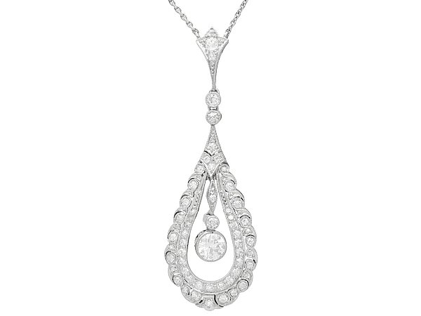 Antique Diamond Pendant Platinum