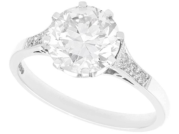 Old European Round Cut Solitaire Diamond Ring