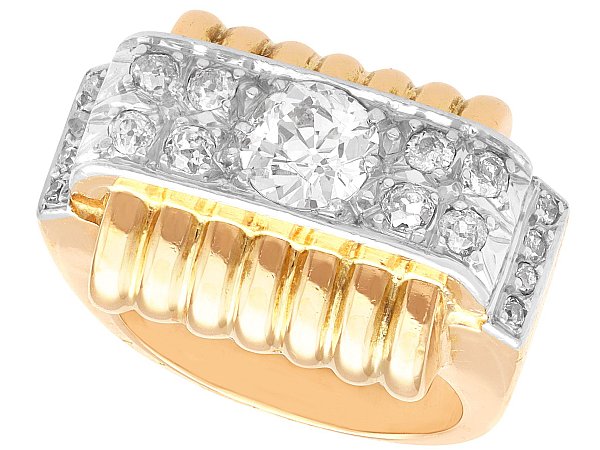 Art Deco Old European Cut Diamond Ring