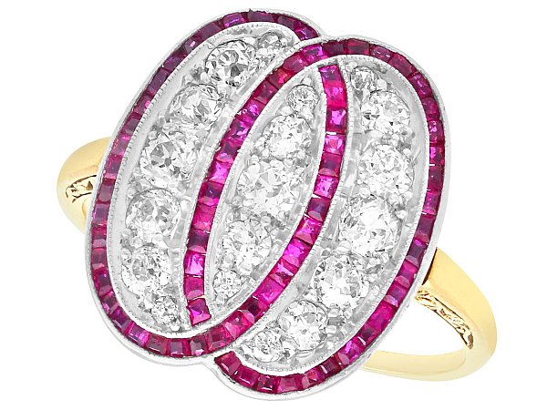 1920s Ruby and Yellow Gold Ring