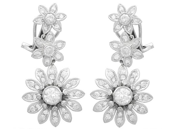 Vintage Diamond Drop Earrings