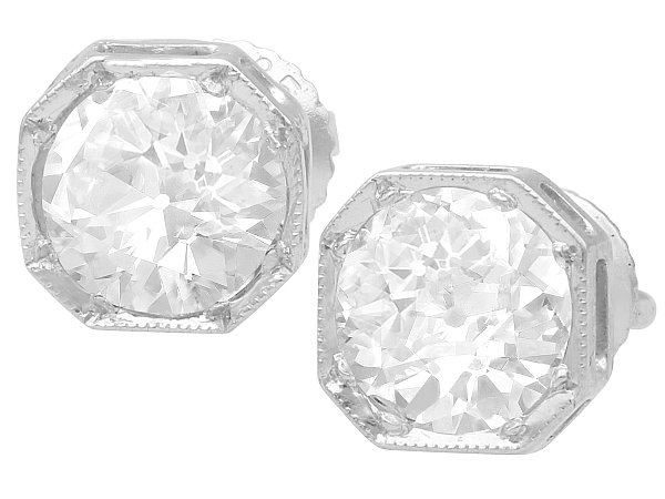 2.02 Carat Diamond Stud Earrings