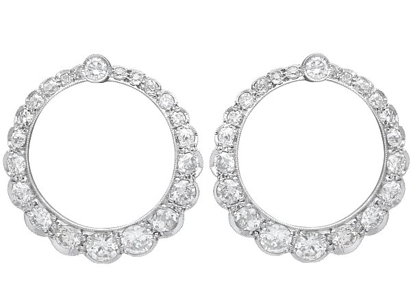 Antique Diamond Hoop Earrings