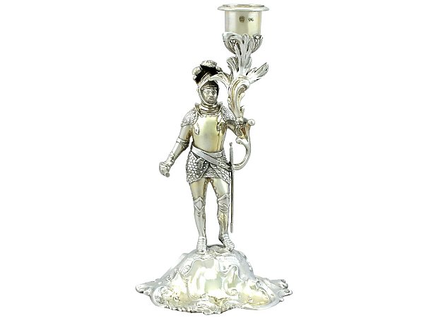 Figural Silver Candle Holder 