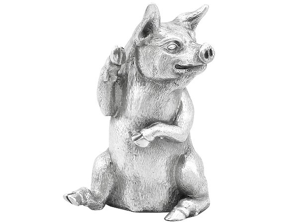 Sterling Silver Pig Ornament 