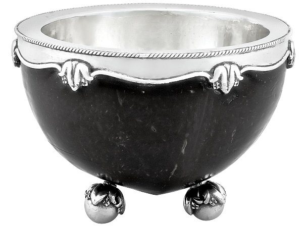 Coconut Bowl with Sterling Silver