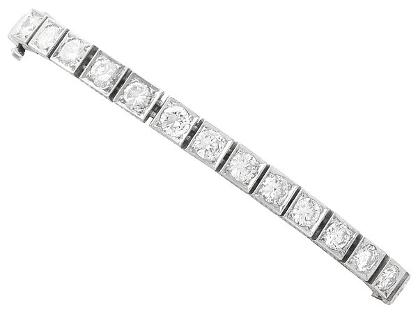 Antique Diamond Bracelet 18k White Gold