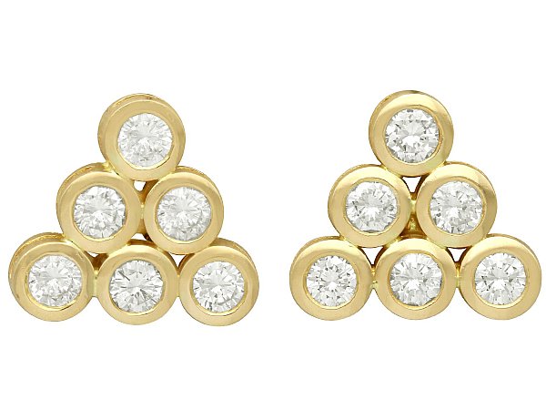Triangular Diamond Earrings